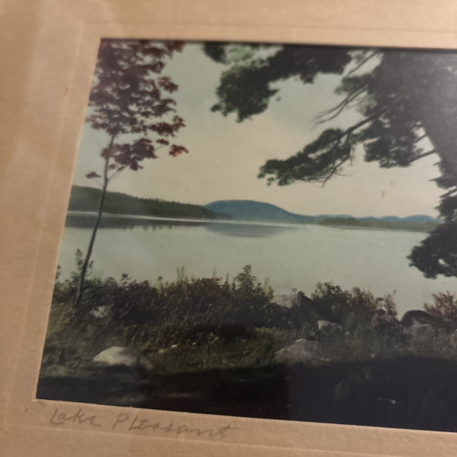 2 Vintage 1950s Framed Signed Arthur Tefft Photographs Lake Pleasant NY New York