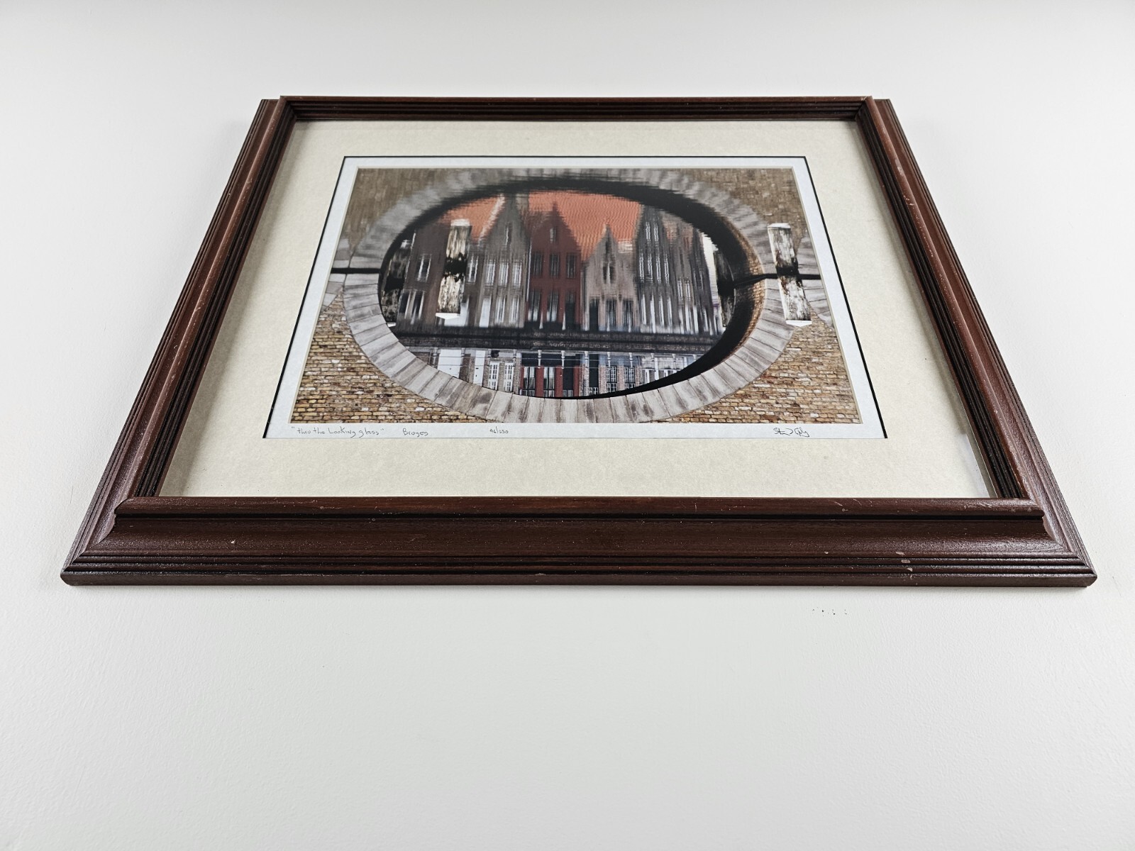 Illegibly Signed Limited Edition 35mm Art Photograph 23.25×19.25 Framed, Europe