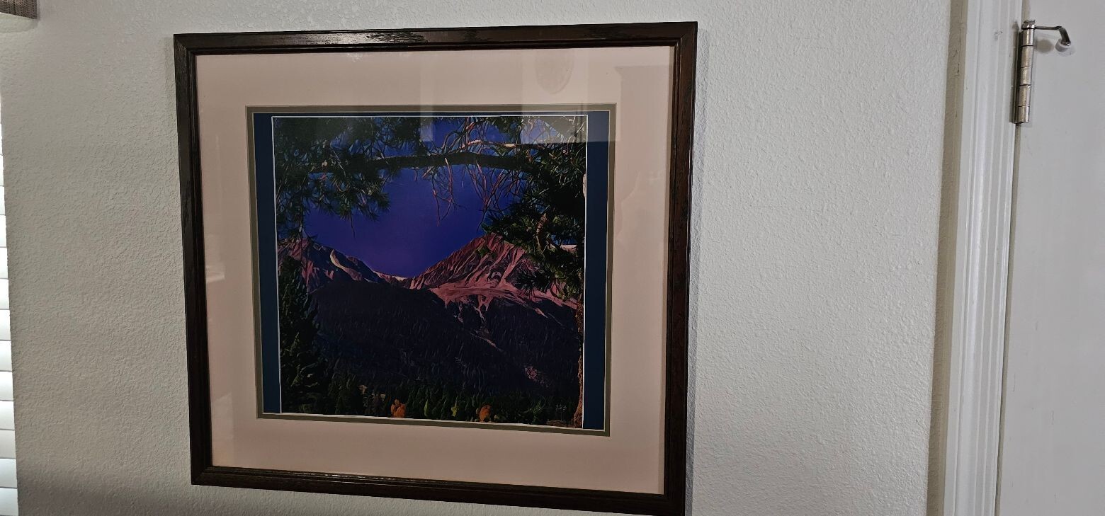 Framed and Matted High Quality Photograph of Sierra Nevada Mountains