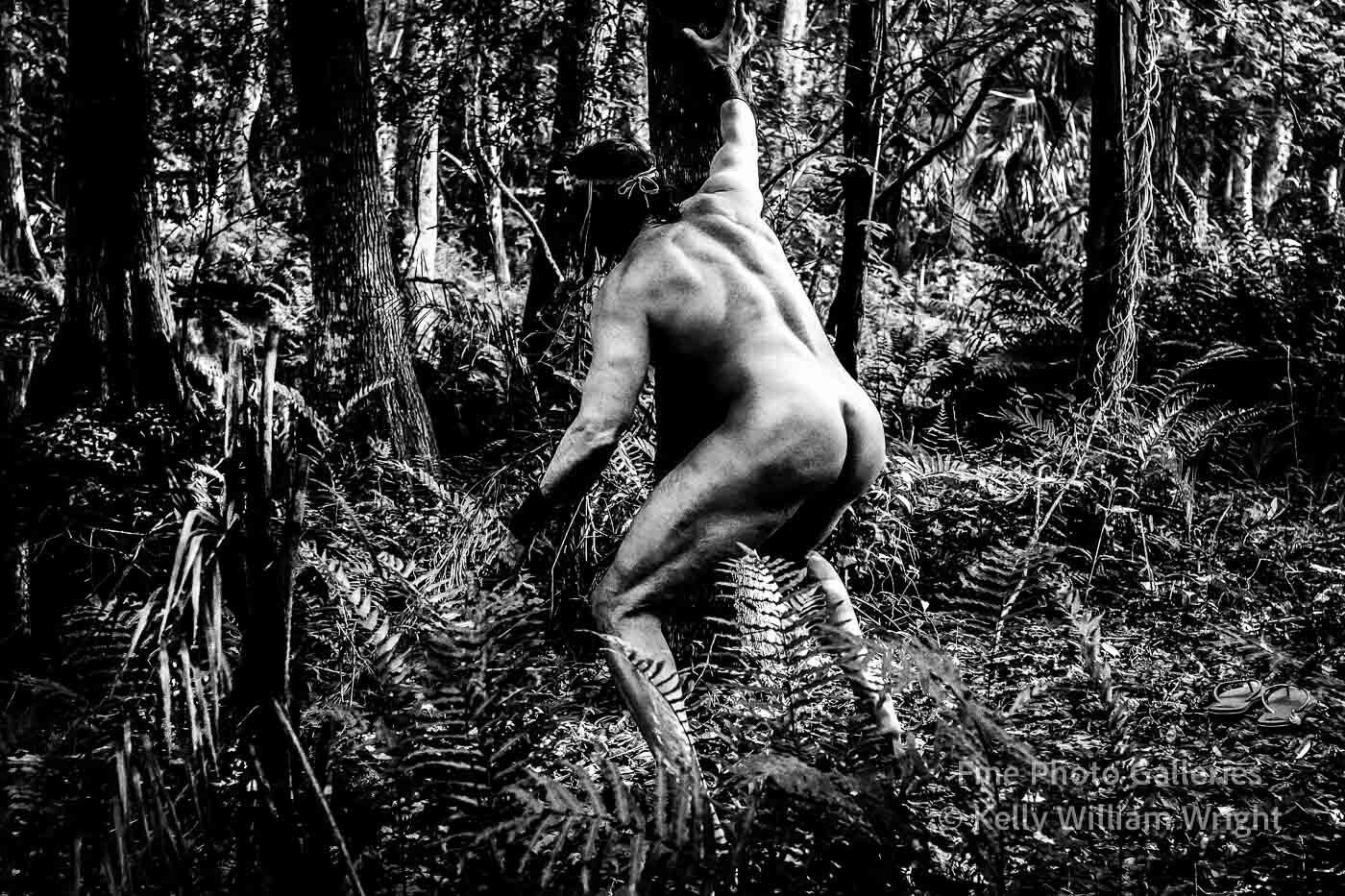 Original Male Nude KELLY WILLIAM WRIGHT Muscle Men JUNGLE WORK #15 – 17×25 Photo