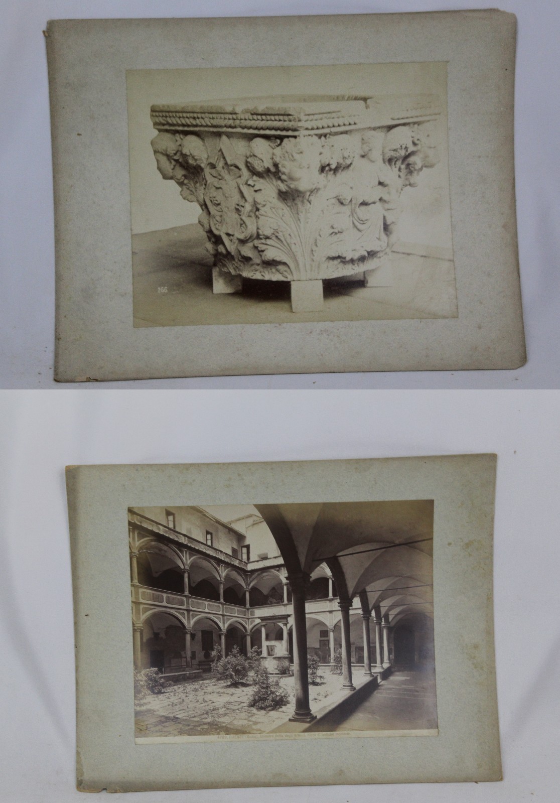 Pair of Italian Architectural Photograph Prints – Florence Italy Orange Trees