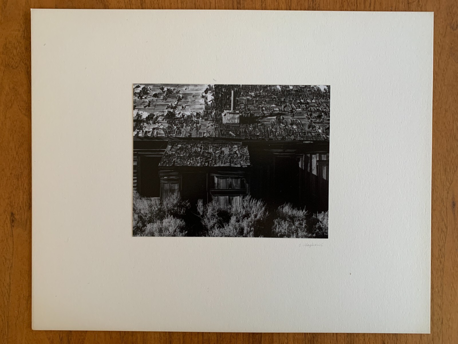 OLIVER GAGLIANI (1917-2002) Signed Silver Gelatin Photograph Ghost Town c 1964