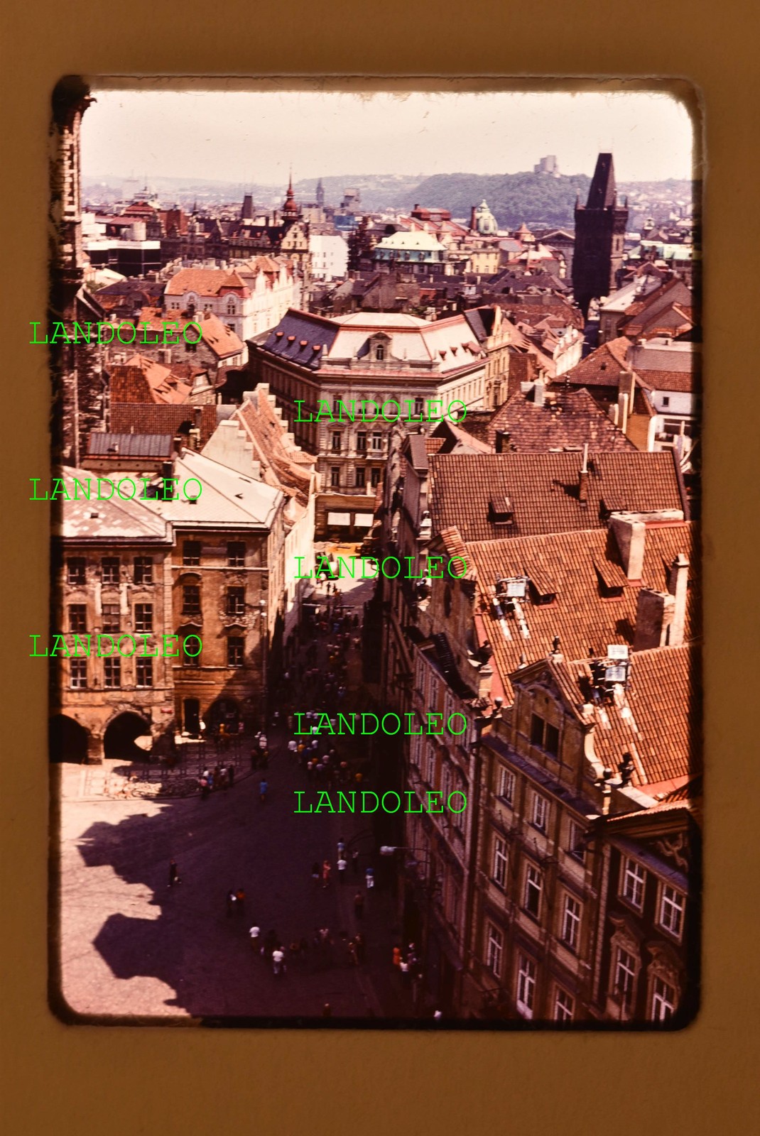 Slide City View Prague Old Town Historic Buildings 1970s
