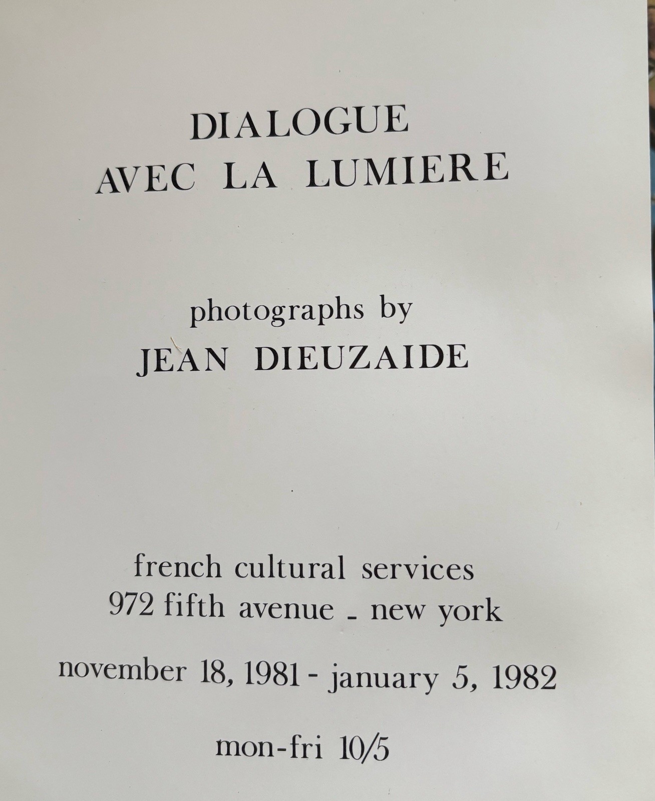 Jean Dieuzaide, Signed Photograph With Exhibition Invitation. General Edit. Rare