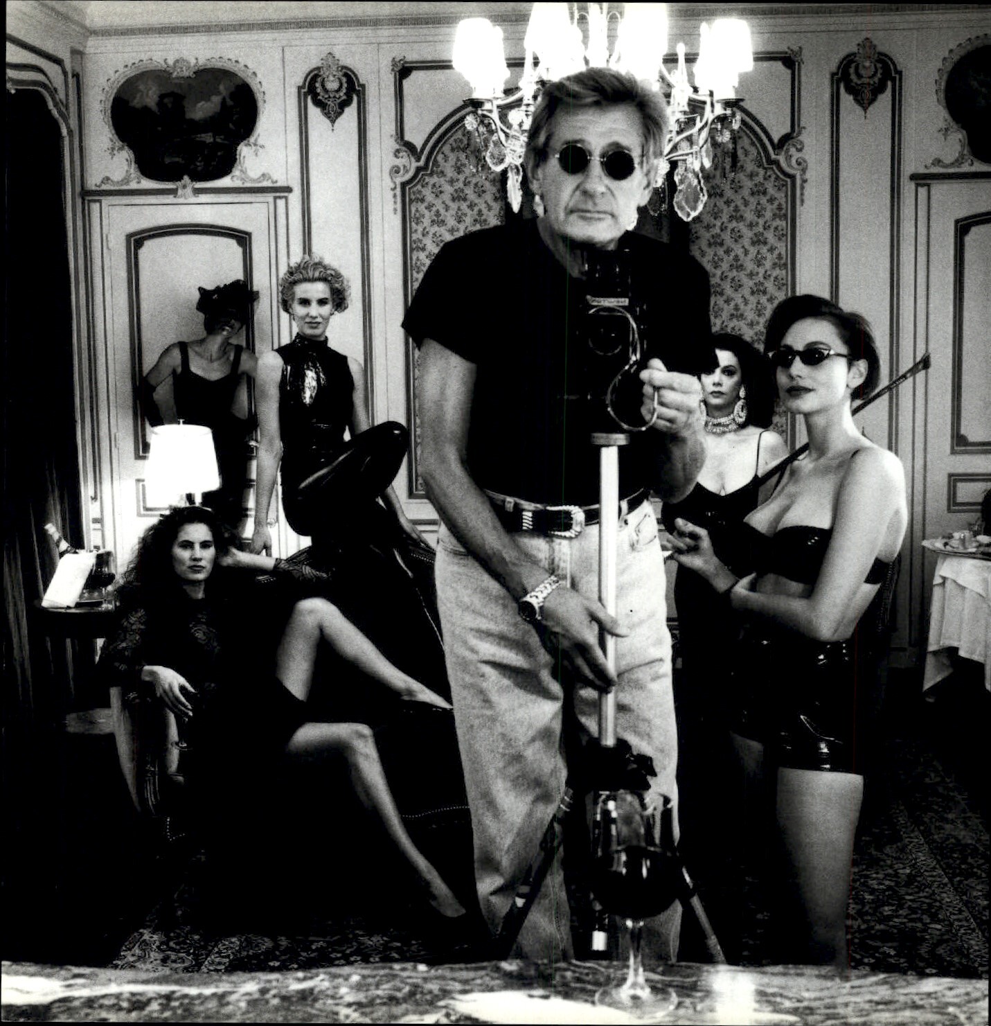 1992 1991 Helmut Newton Self Portrait With Models Art Photo Gravure