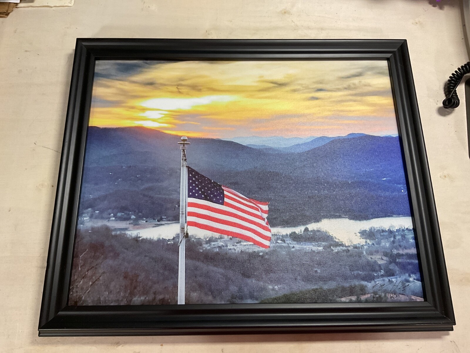 American flag “Purple magesty” by Connor Harrison photo canvas limited edition