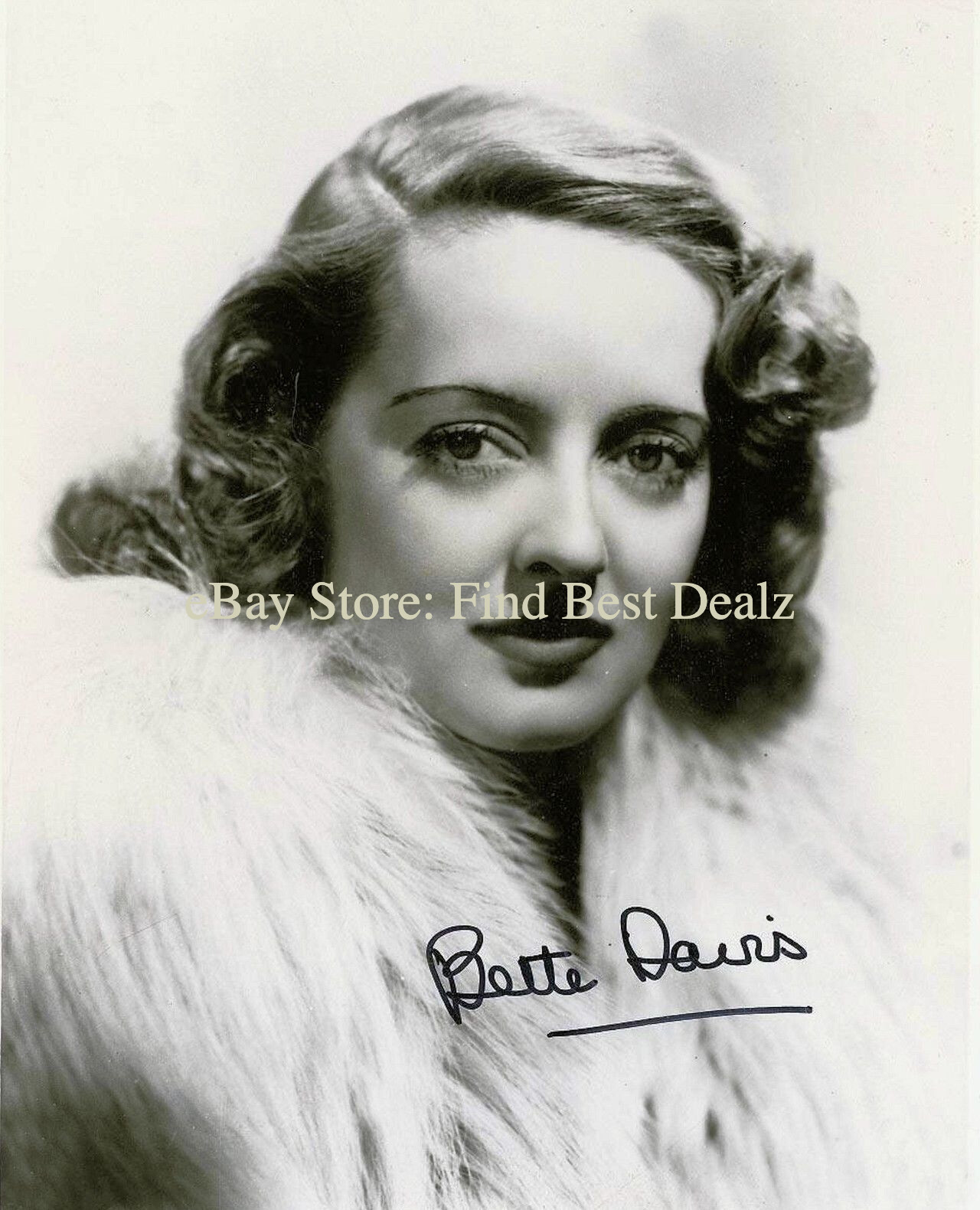 🌟Elegant Bettie Davis💕Film Actress Photo Signed Autographed Photo Print PinuP