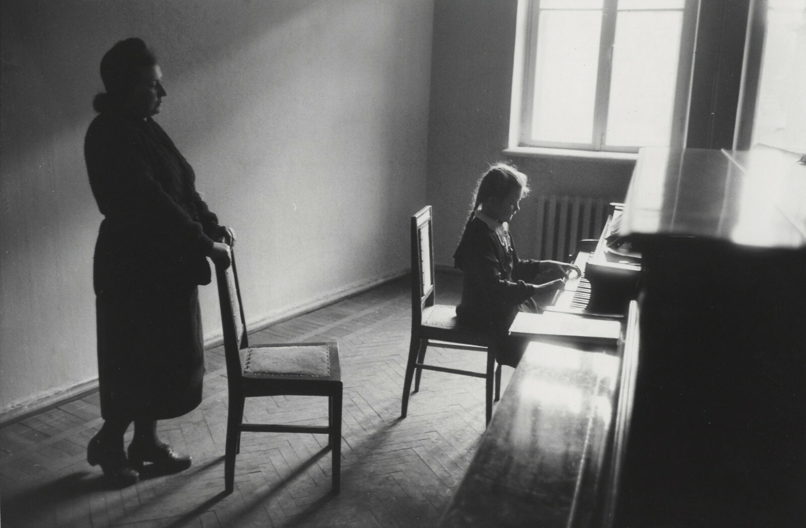 Elliott ERWITT: Piano Lesson, Odessa, 1957 / Silver Print / Prtd 1977 / SIGNED!
