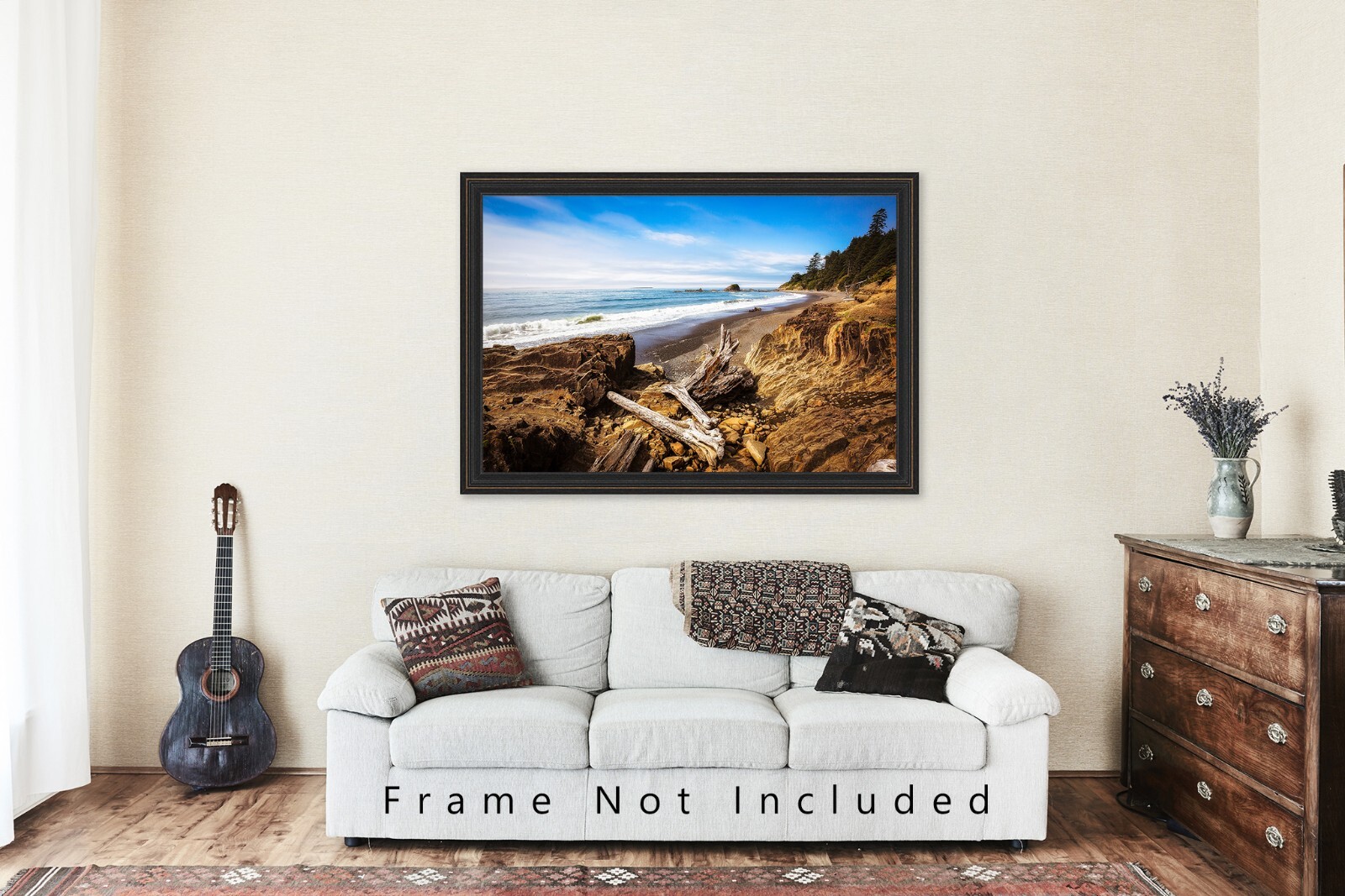 Driftwood Photography Print: Washington Coast Pacific Northwest Beach Photo