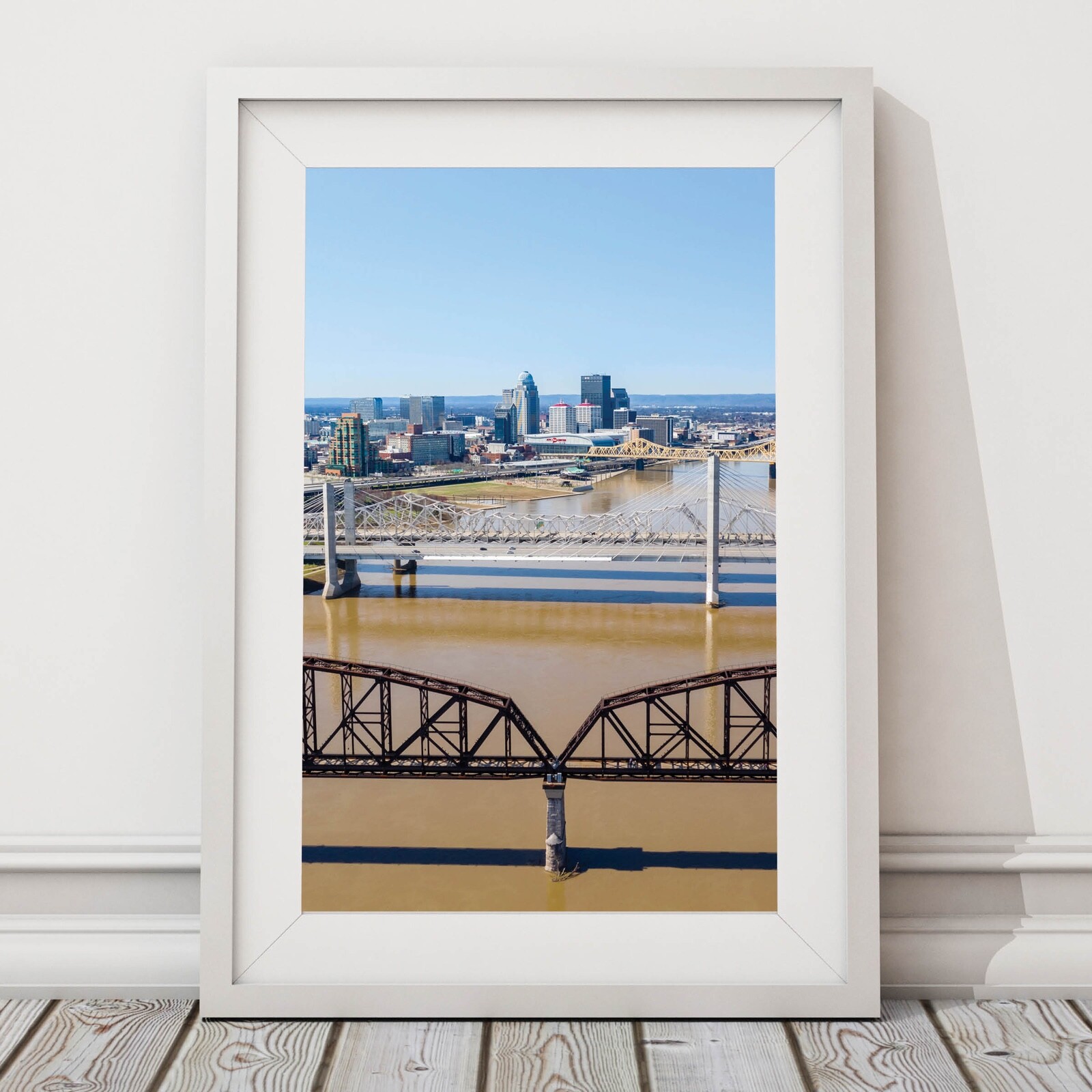 Big Four Bridge Wall Art Print, Louisville Kentucky, Jefferson, Waterfront Park