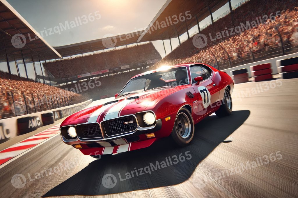 Digital Photo Background Wallpaper Vintage Retro 1970 AMC Javelin racing