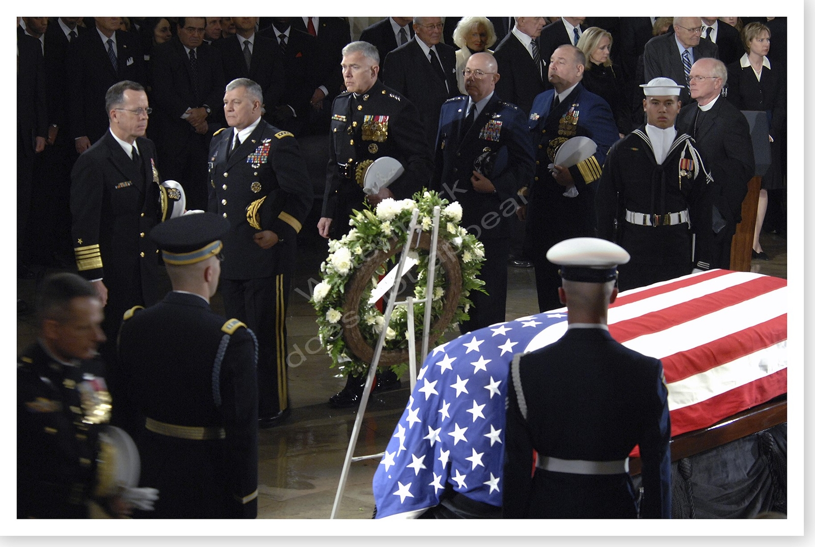 US President Gerald Ford Funeral Lying In State Capitol Silver Halide Photo