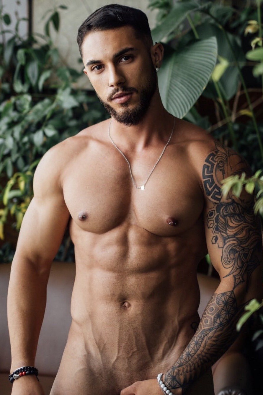 [G193] Male Model with Hunky Physique Posing for Art Photograph Glossy or Matte!