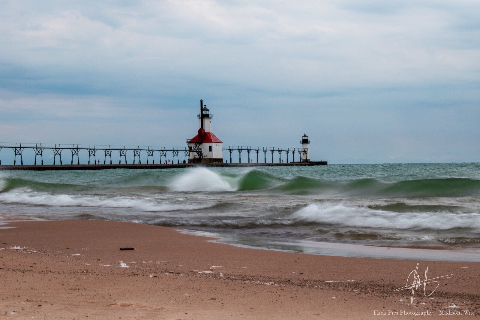 St Joseph Tiscornia Park Lighthouse 16×20″ Pigment Print Poster – By Flick Pics