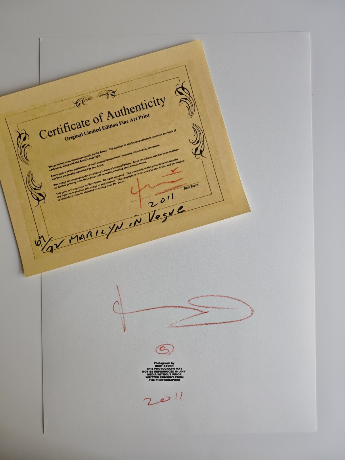 Bert Stern – Marilyn Monroe in Vogue – Limited & Signed & COA