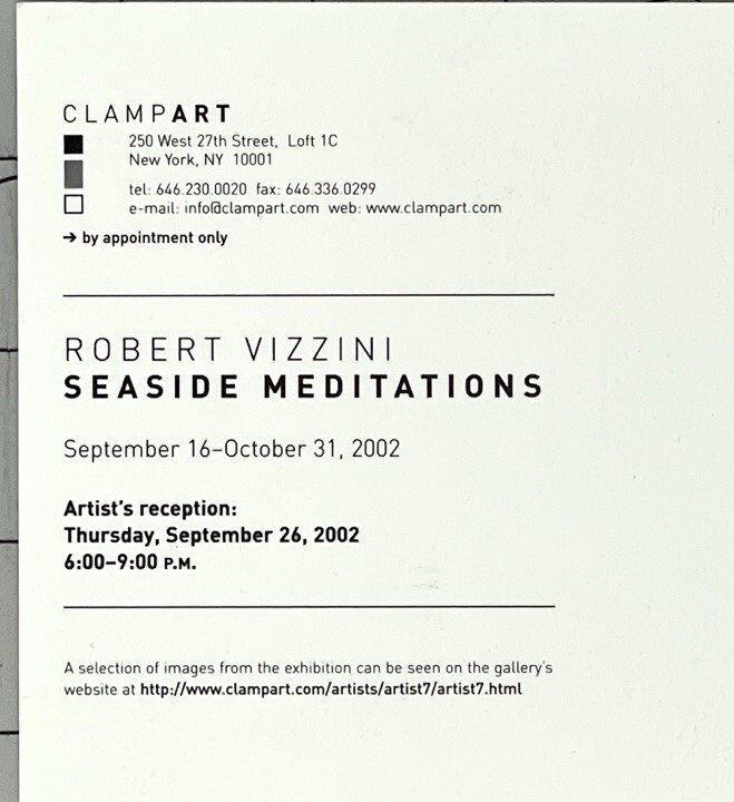 Robert Vizzini (b. 1952) Art Announcement Card 2002 – Seaside Meditations