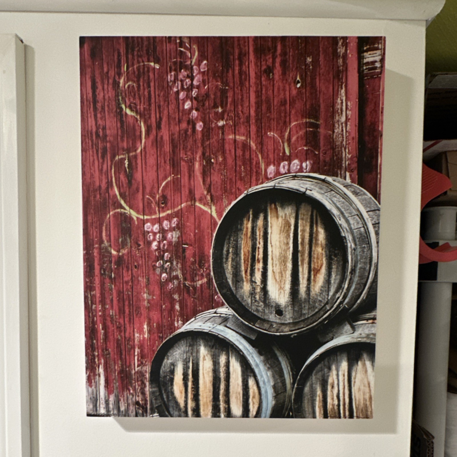 Rustic Wine-Themed Deep Wood Picture Frame 14×11 in Hanging Natural Finish