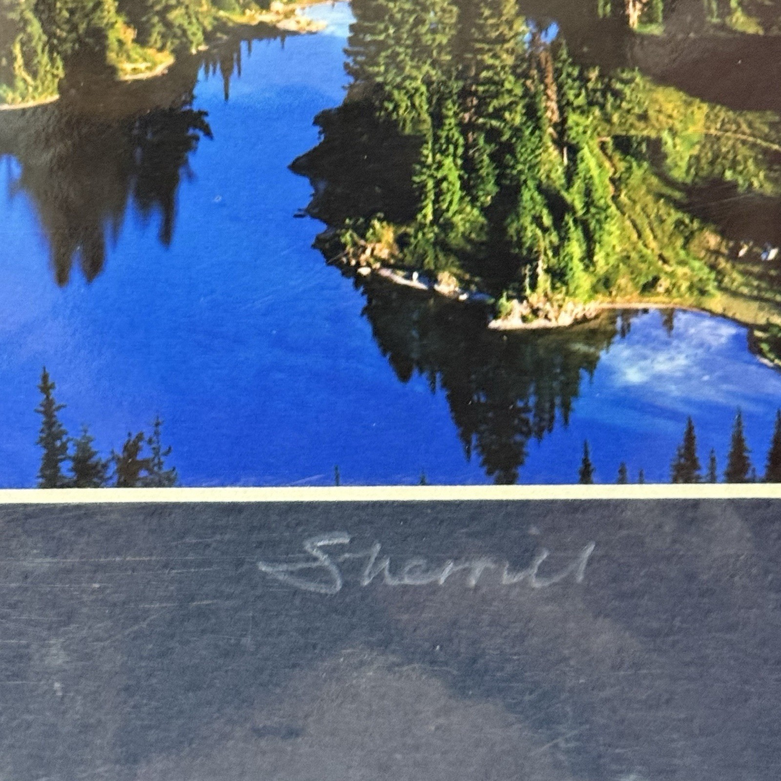 Sherrill SIGNED Matted Photo 8×10 Mt Rainier Eunice Lake WA Landscape Vintage