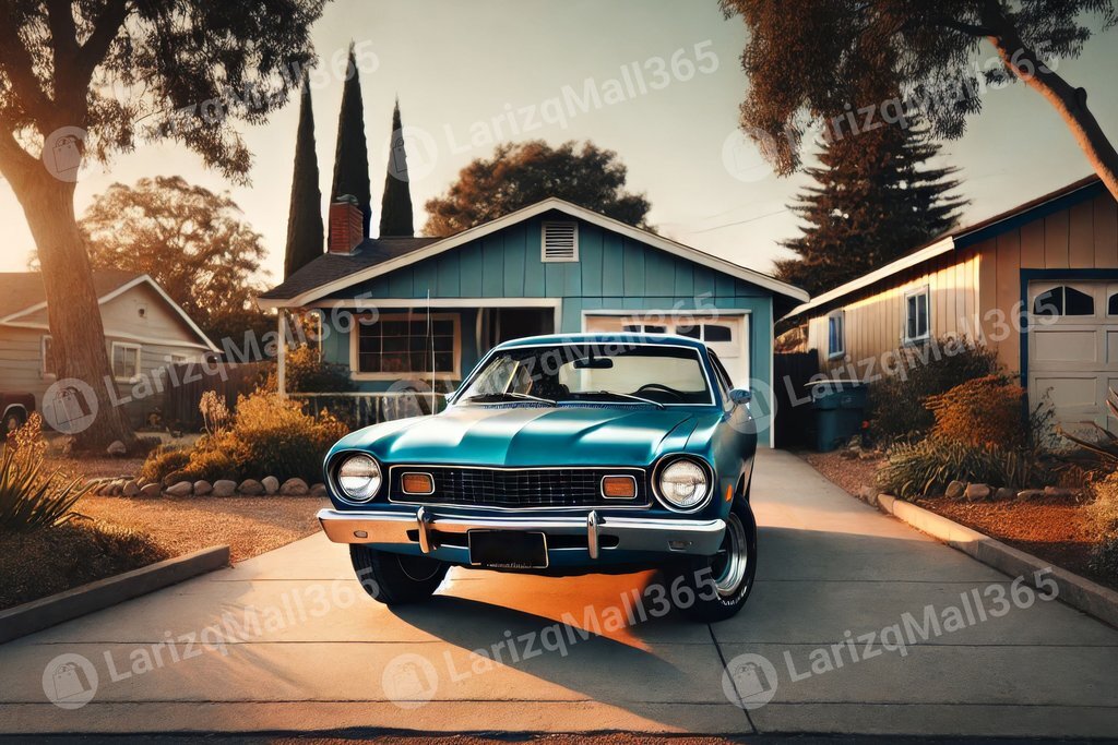 Digital Photo Background Wallpaper Vintage Retro 1970 Ford Maverick