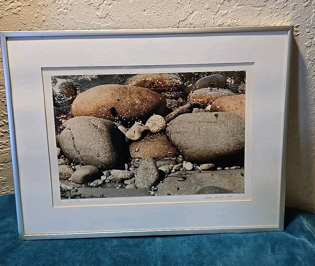 Low Tide By Norma Warden Framed Photograph Signed Dated Vintage 1985