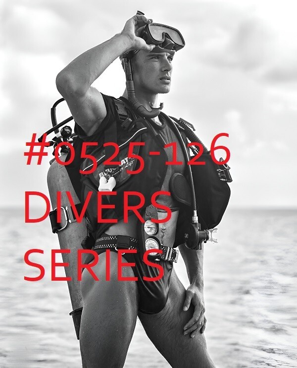 VINTAGE MALE PORTRAIT #0525-126 divers series -free shipping in usa