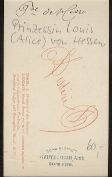 CdV Princess Louis (Alice) of Hesse – 11601
