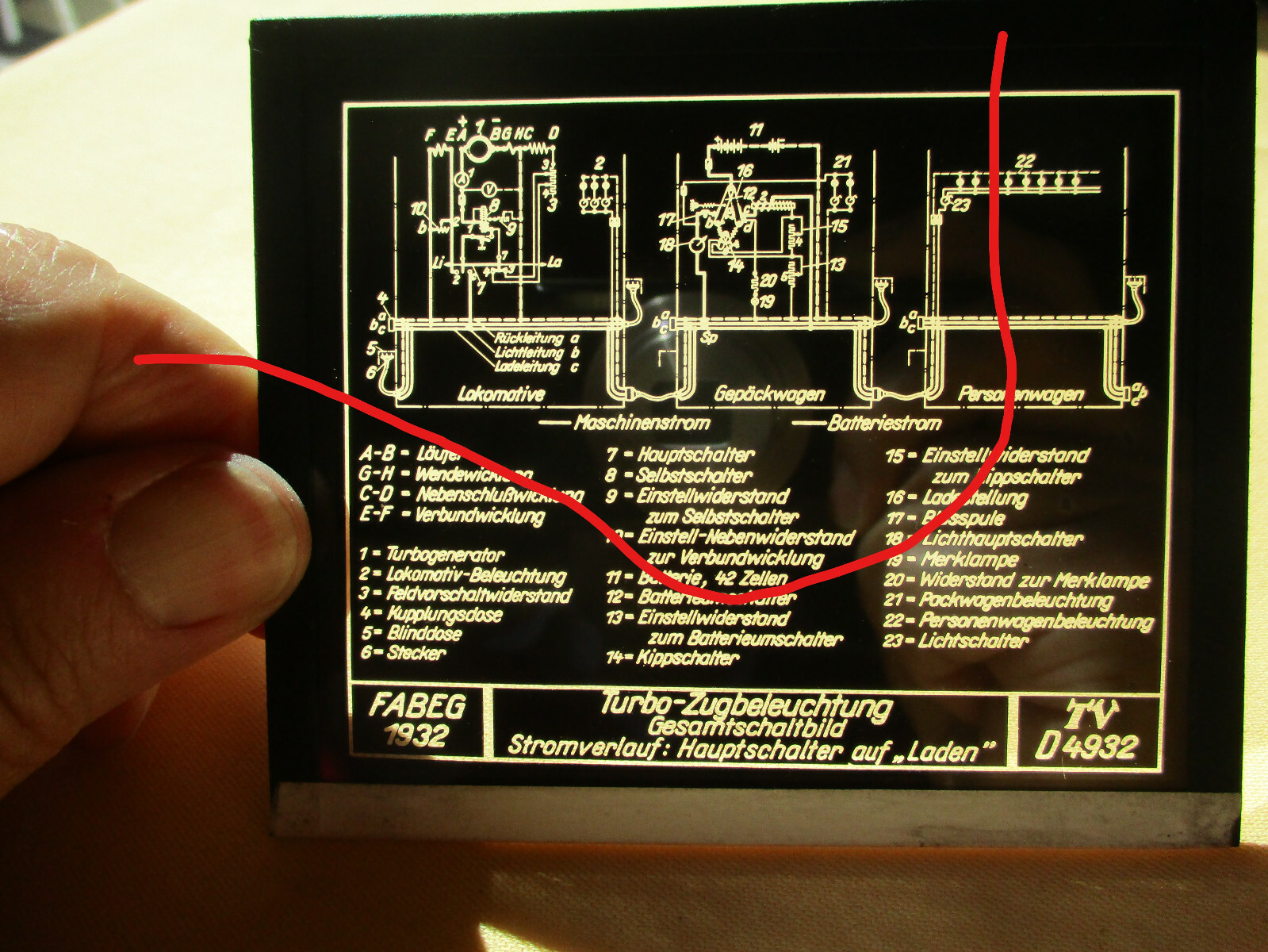 8x old glass negative 10×9 cm train lighting technical Data 1934 railway train