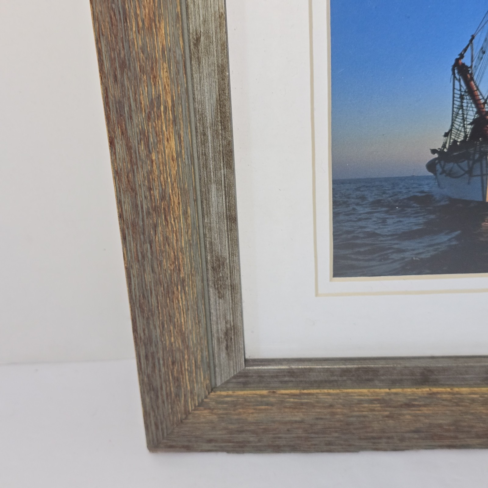 Bill Kinney Signed Photo Schooners On Water Custom Framed 14″ X 14″