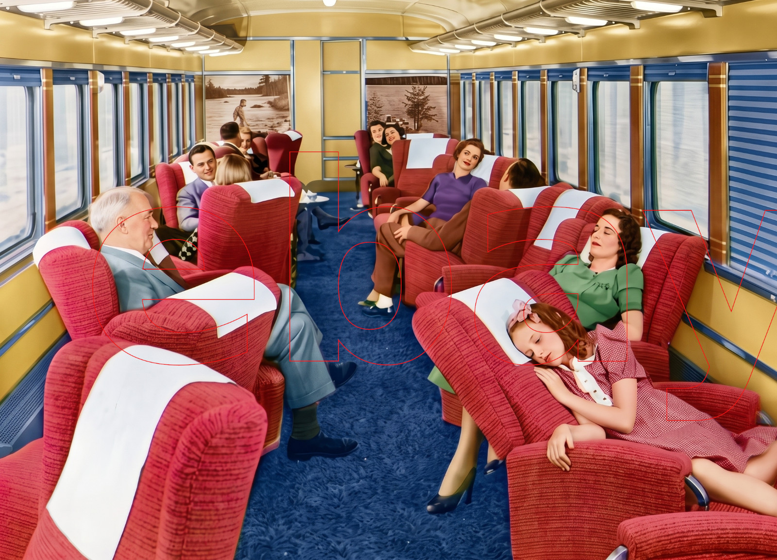 Photo Art Print of a Parlor Car on the Chicago & North Western Railway’s “400”