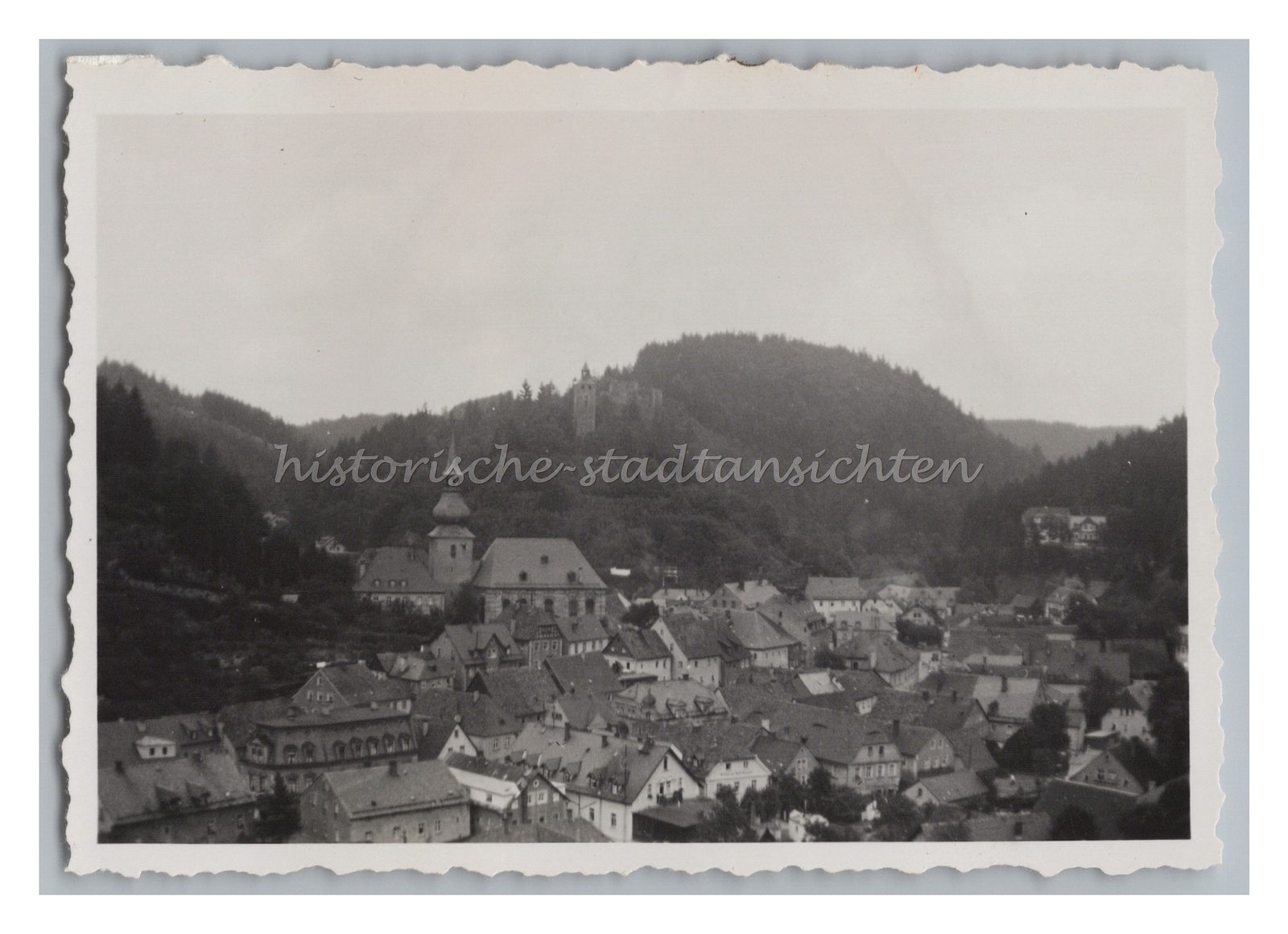 Bad Berneck in the Fichtelgebirge – City View – Old Photo 1930s