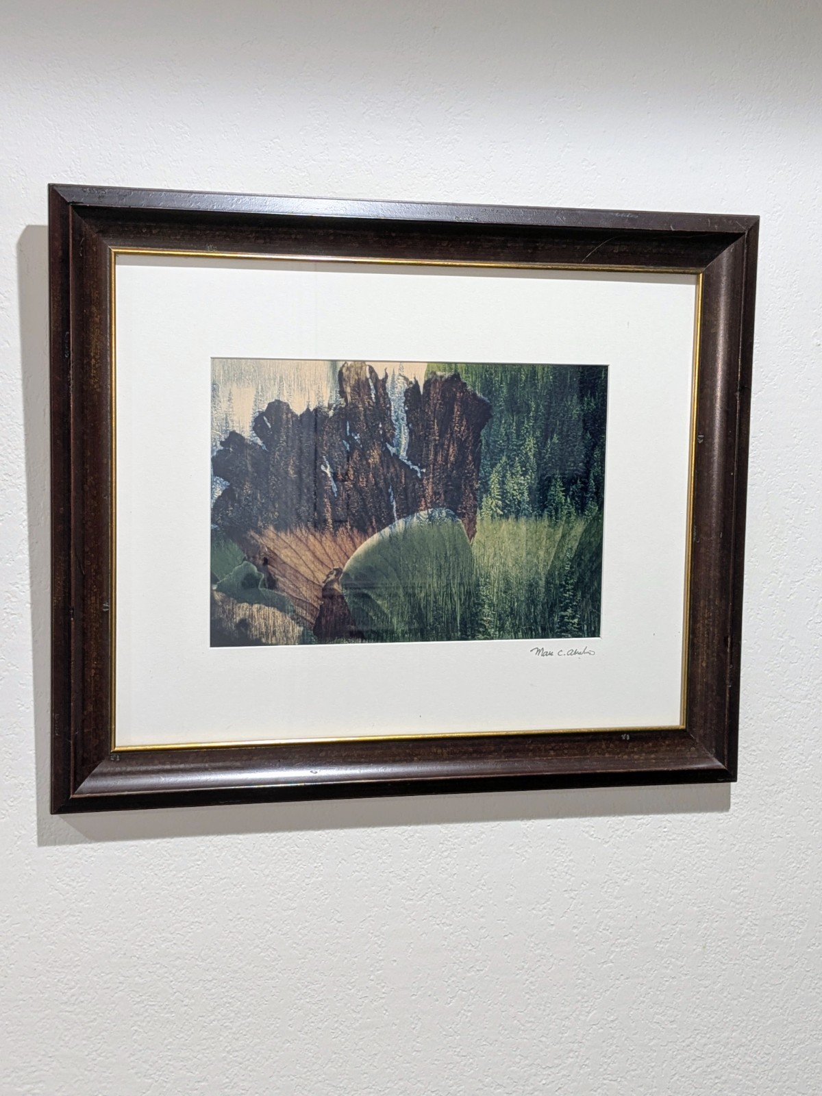 Vintage Marc Abrahms Signed Photograph Framed Matted Art Print ~ 20″ x 24″