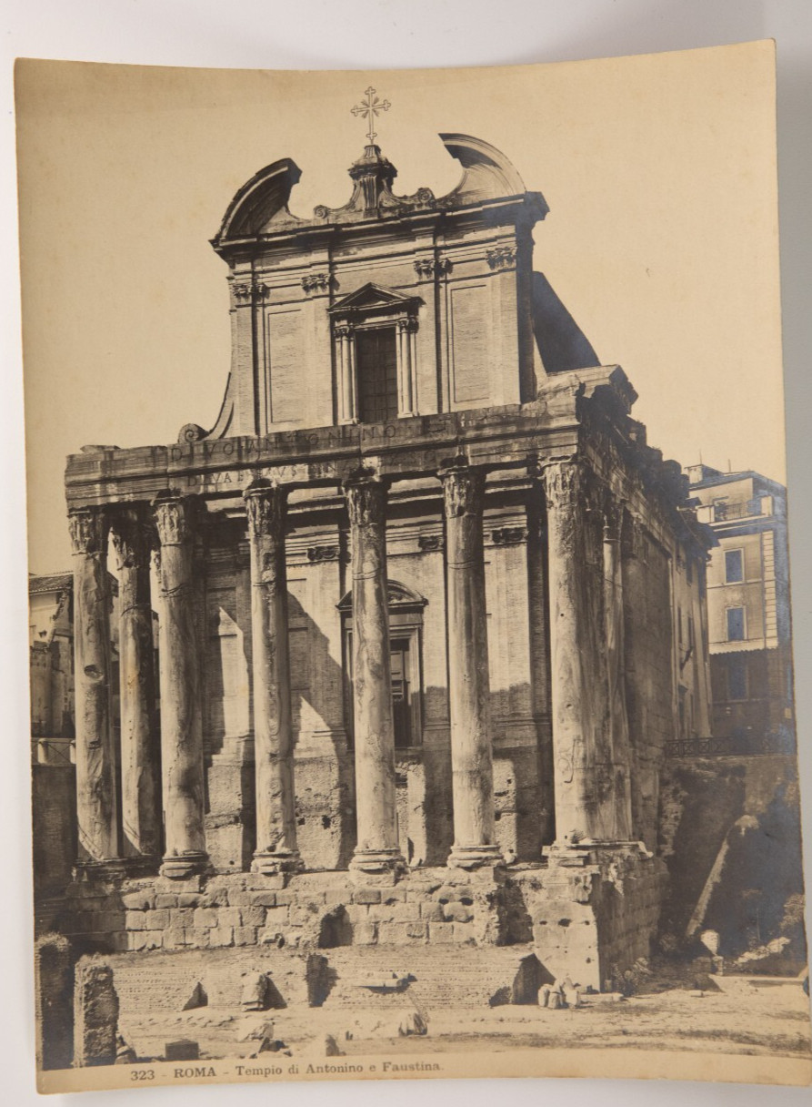 Photographic Print 1910 Italy Rome 20X25Cm Temple Of Antoninus