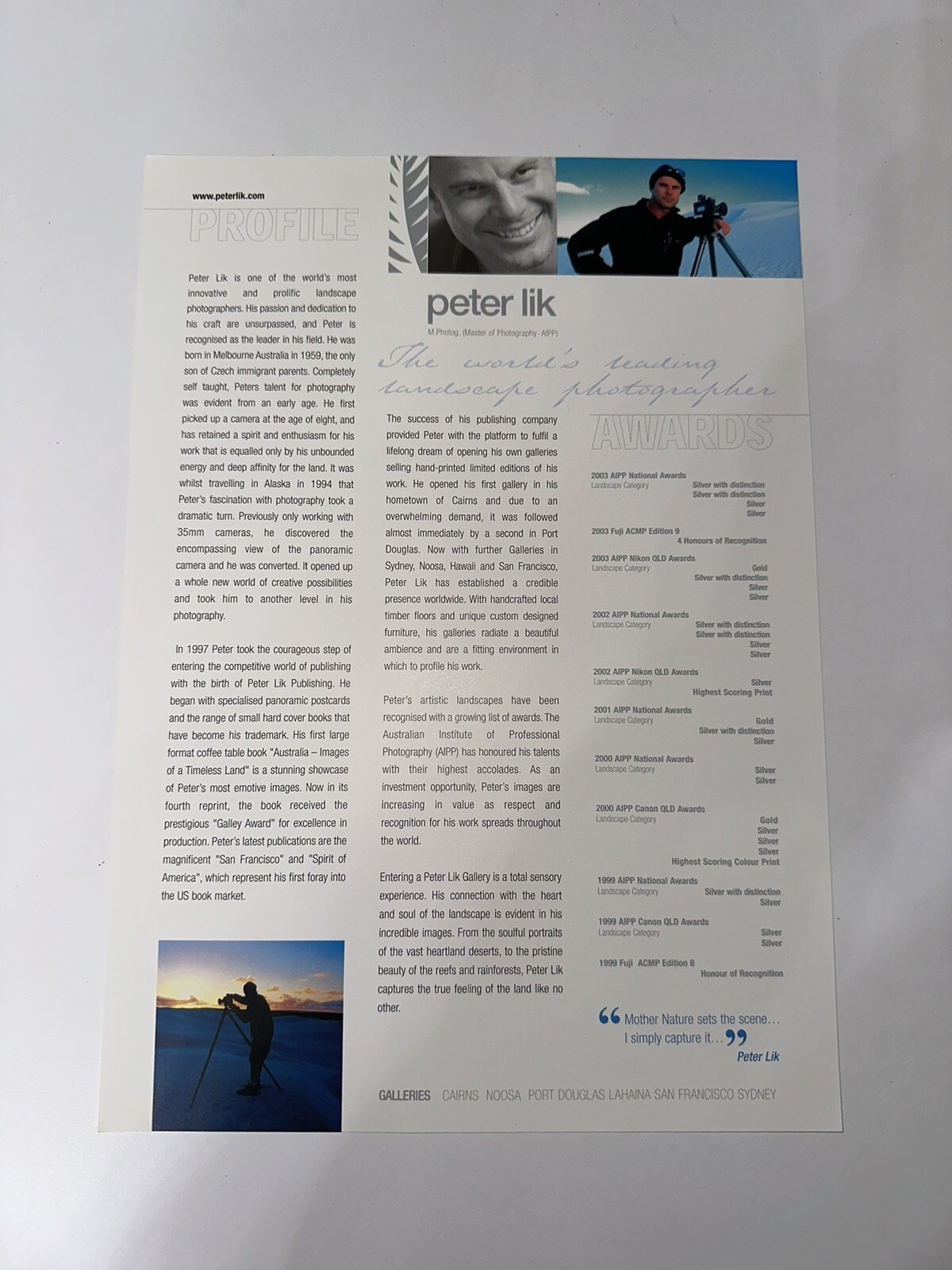 SOLD OUT Peter Lik Original Ghost 1 Meter Limited Edition /950 Authentic Photo