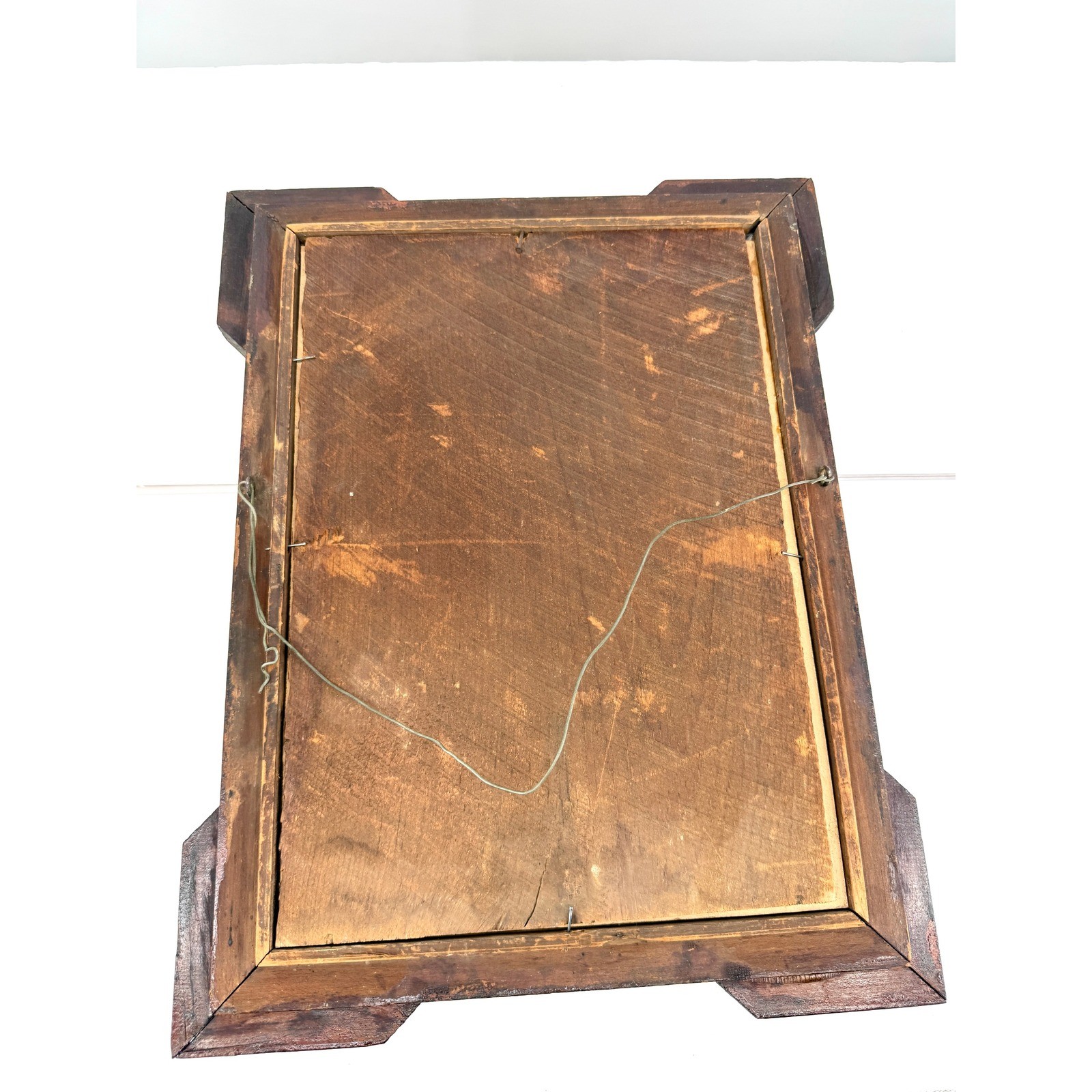 Haunted Antique Sepia Portrait Woman Ornate Wood Frame Gothic Wall Art 1800s Pic