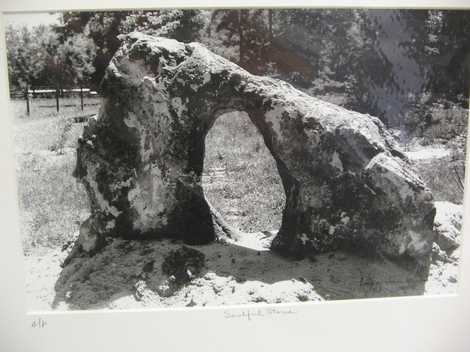 MATTED PHOTOGRAPHY Soulful Stone A/P B&W with COA 16×20 By Larry Santucci