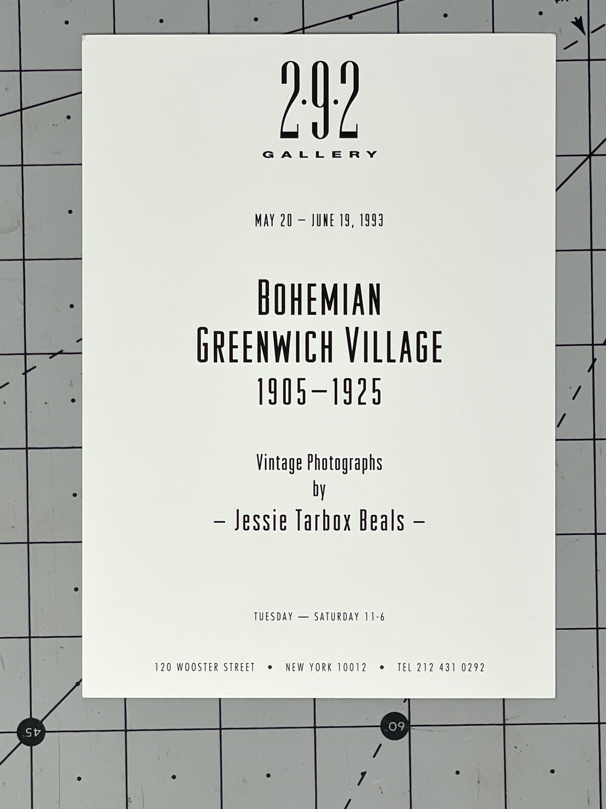 Jesse Tarbox Beals (1870-1942) Art Announcement Card 1993 – Bohemian NYC