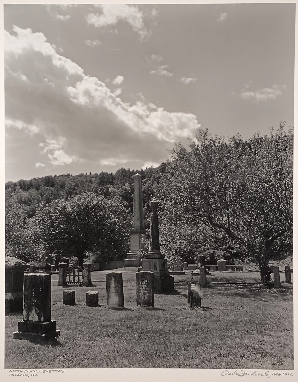Large Format B&W Photo North River Cemetery Colrain MA by Charles Fendrock