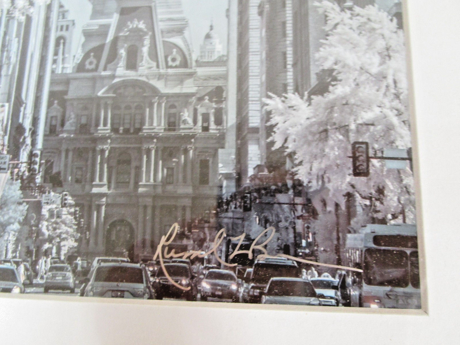 Phillyscapes Print by Russ Brown, City Hall, Philadelphia Pa 12X17 Framed