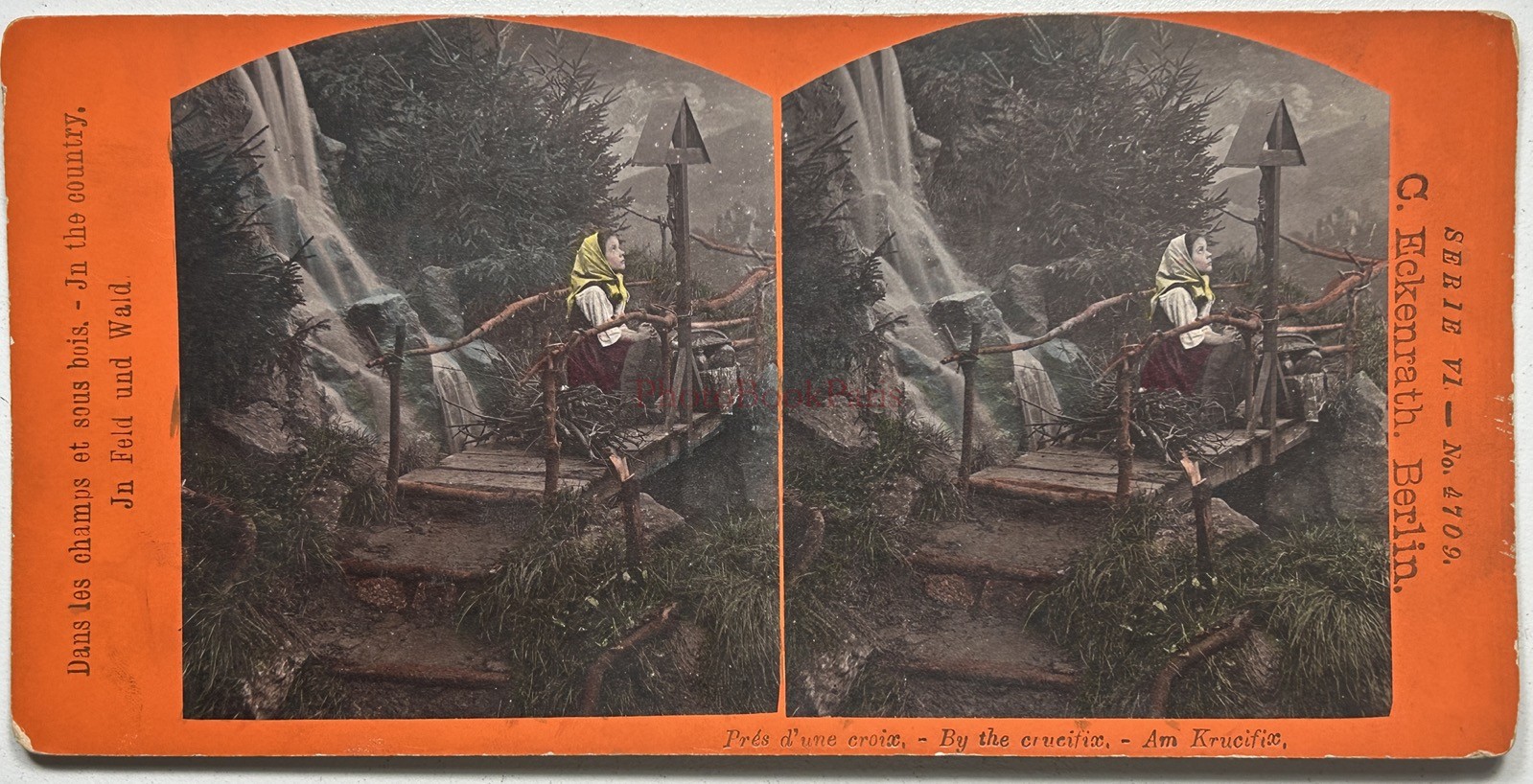 Near A Cross Genre Scene Photo Enkenrath Berlin C1880 Stereo Vintage