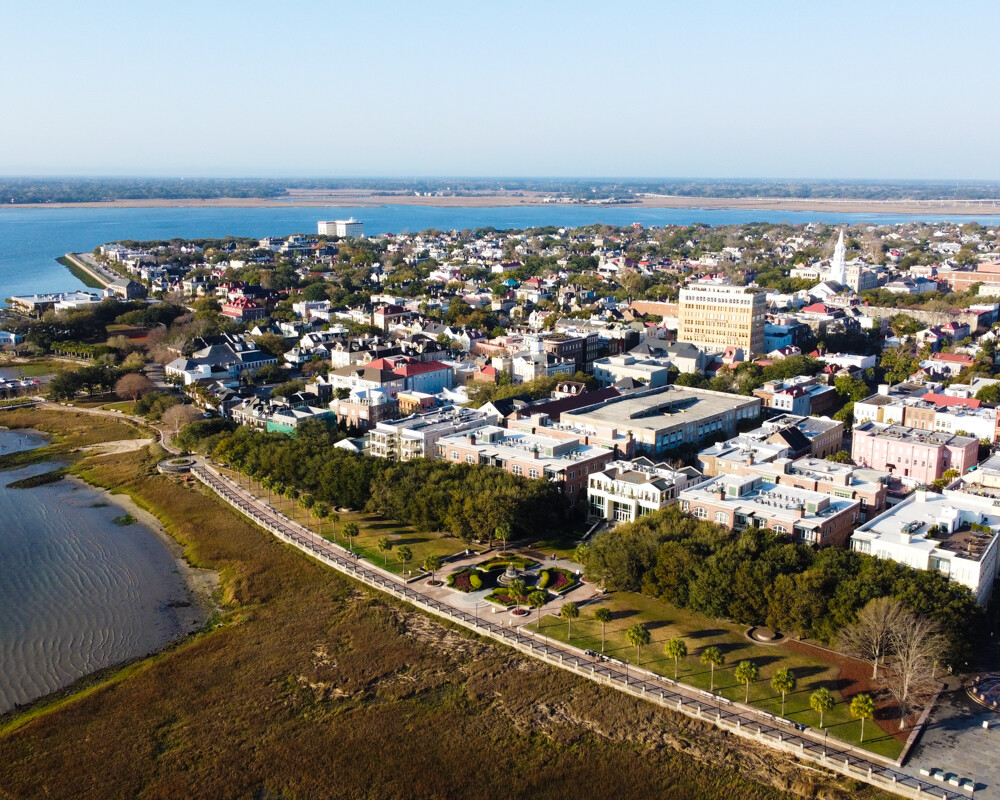 8×10 Color aerial photo of the Peninsula of the City of Charleston, SC. (Vol. 1)