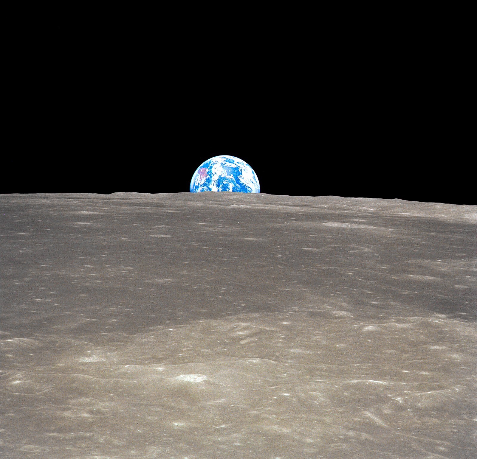 NASA Photo Apollo 11 Earth Rise On The Lunar Surface