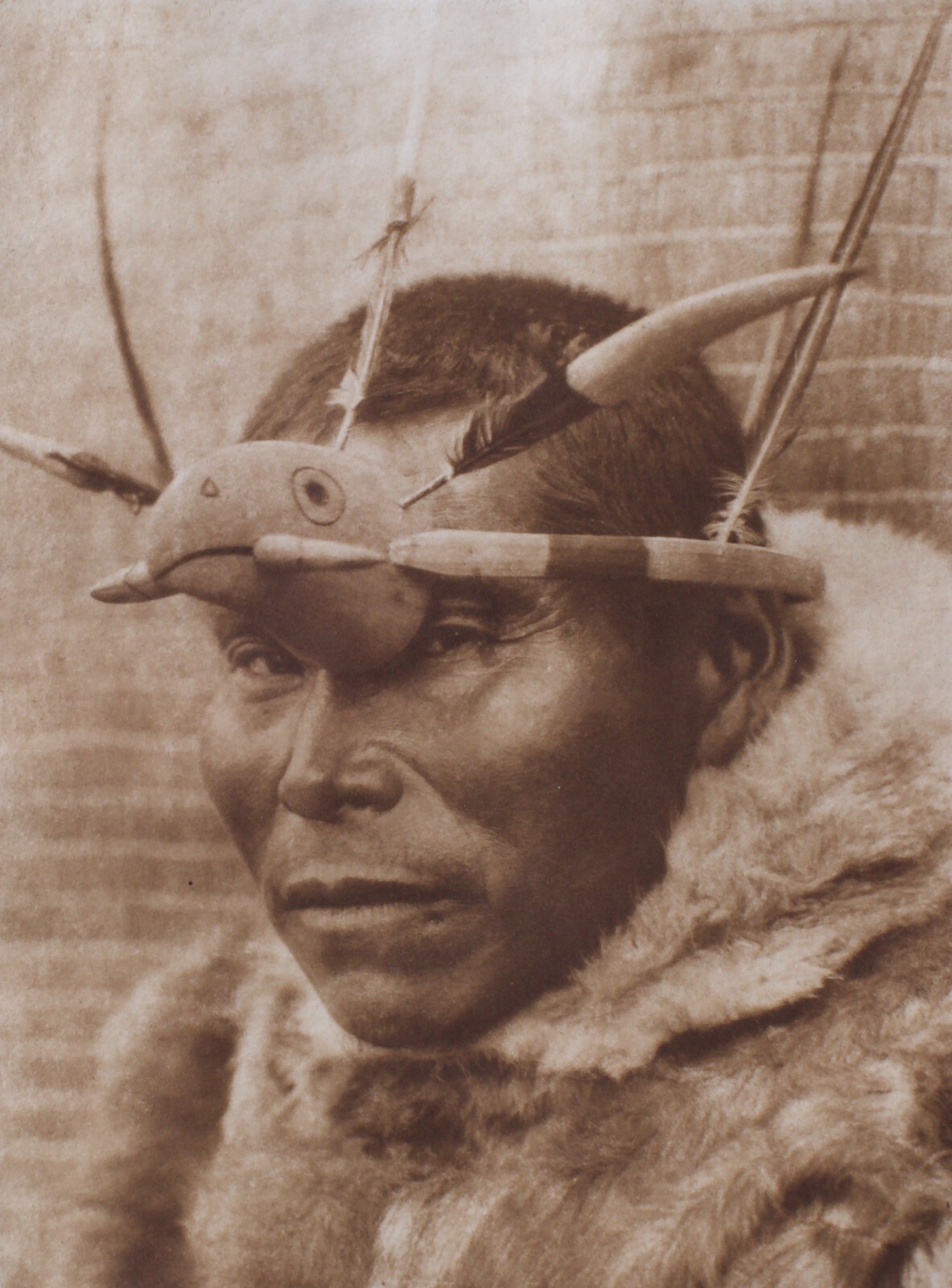 Edward S.Curtis Photogravure Maskette Nunivak Classic Gravure Company