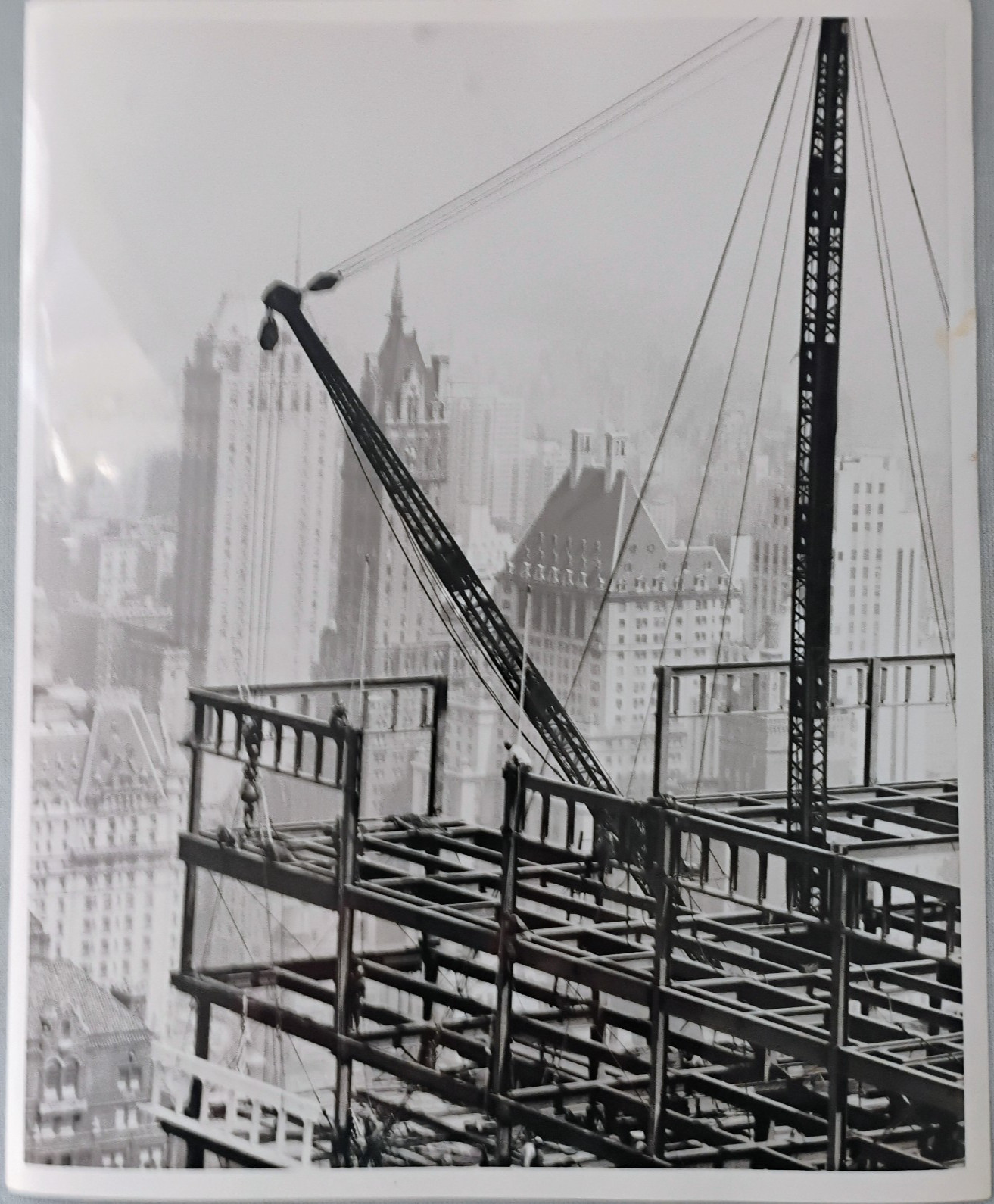 Vintage New York Skyline Photo Sherry-Netherland & Savoy-Plaza Hotels 1960s