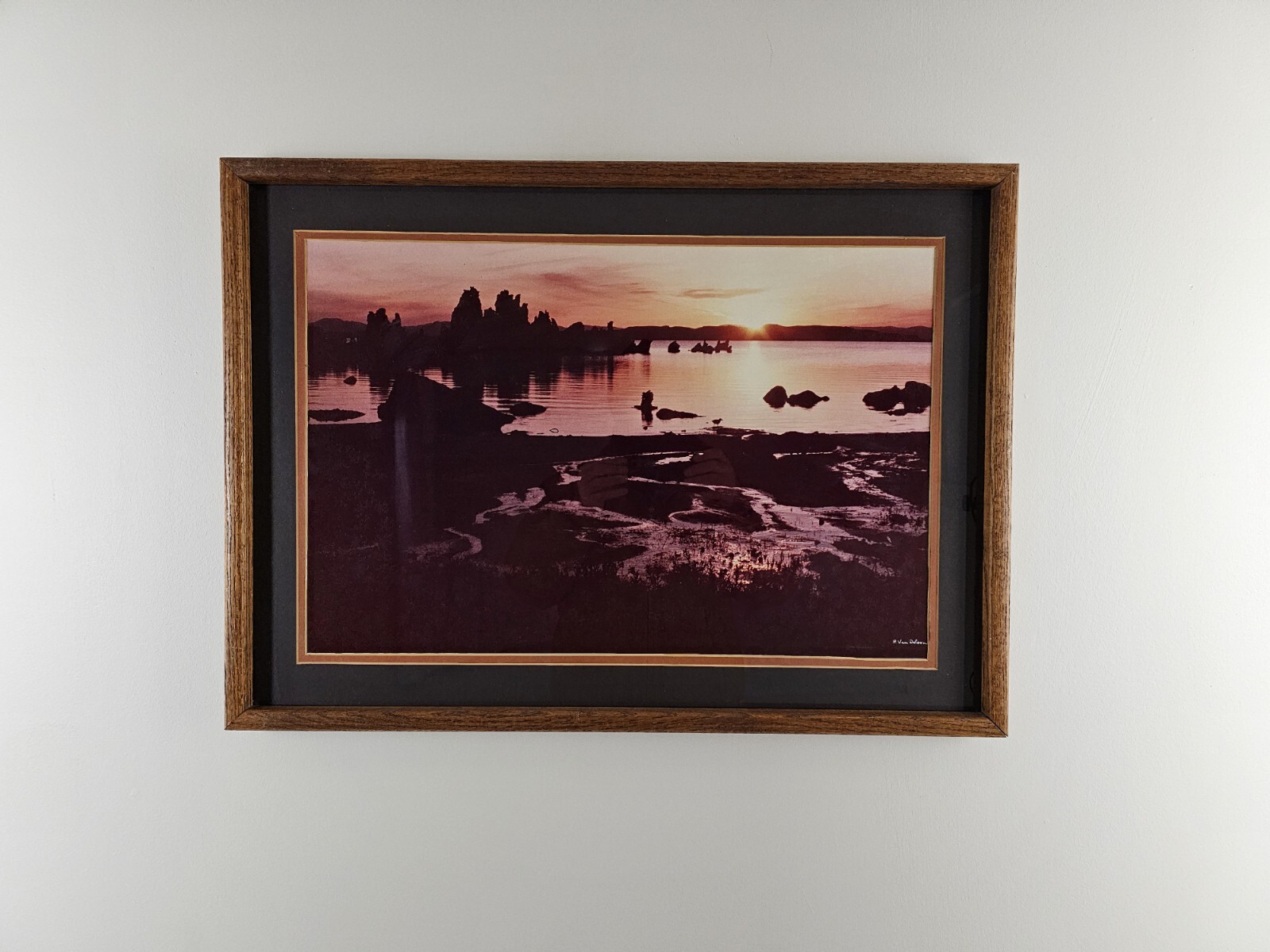 ART – Large Original Signed P. Van Dolson 35mm Photograph 29×21 Framed Landscape