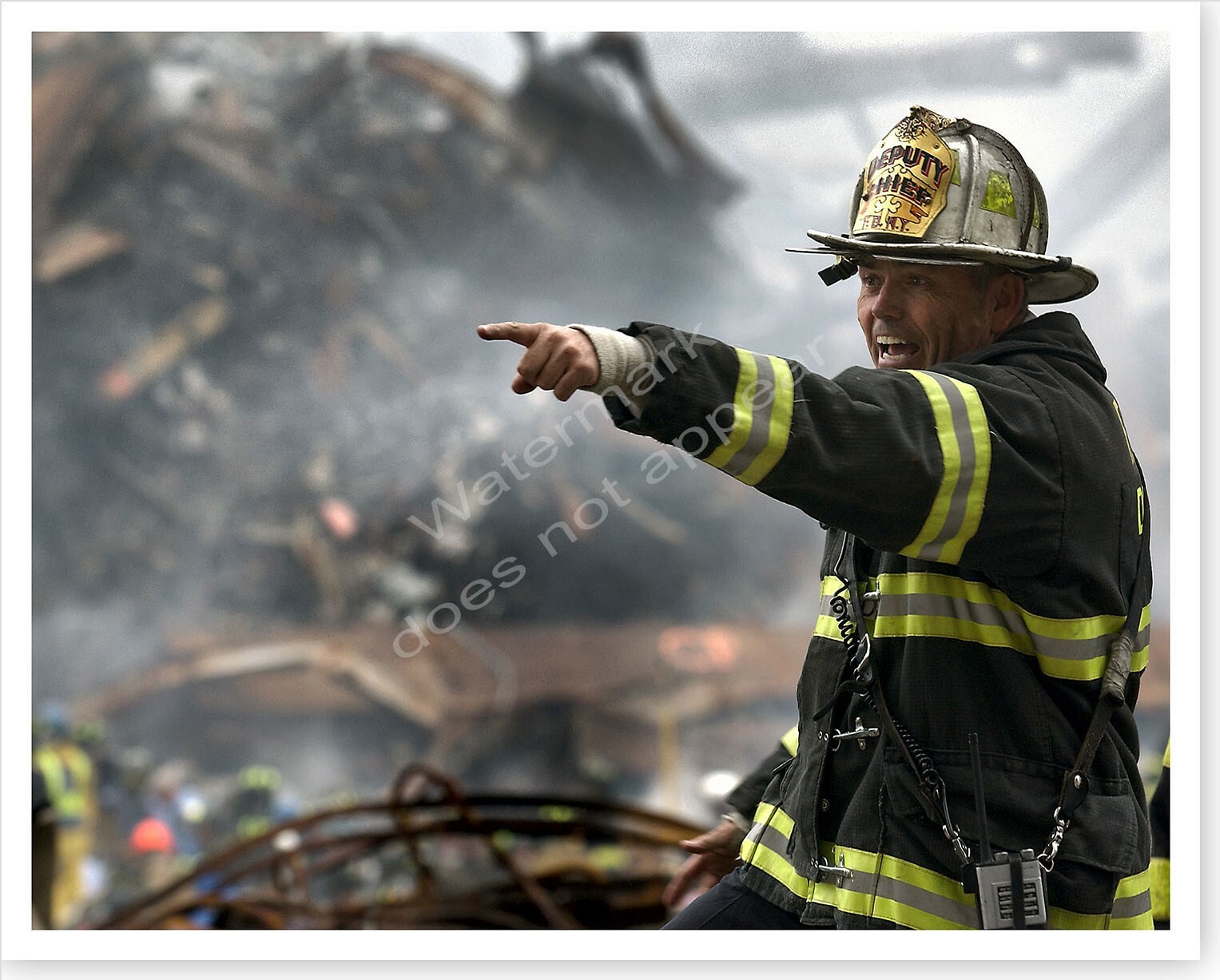 Silver Halide Photo Fire Chief World Trade Center 9/11 Ground Zero