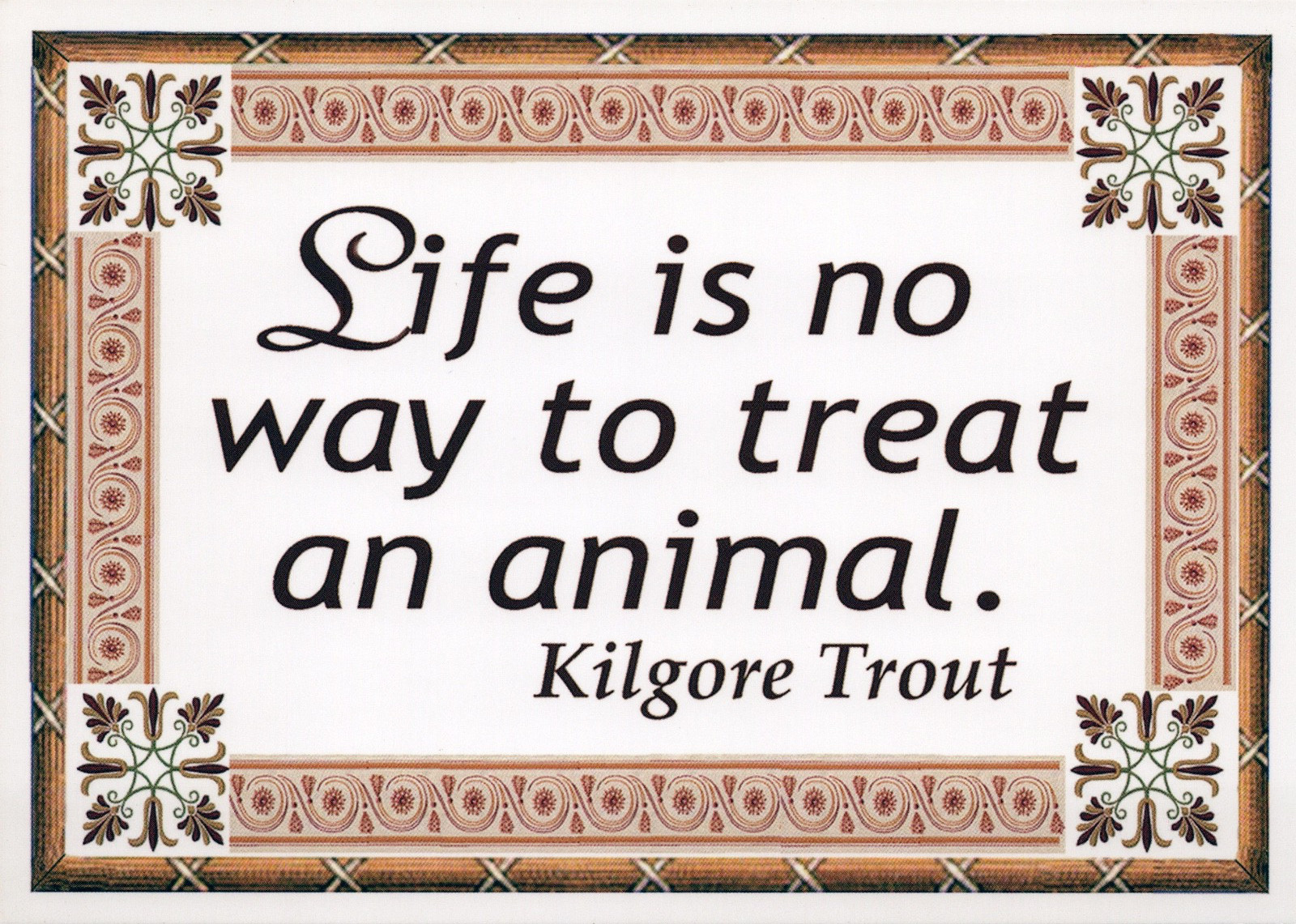 RARE Limited Edition Kurt Vonnegut Postcard – From Asa Pieratt Collection