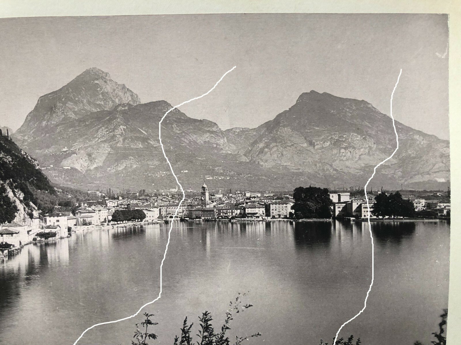 27x21cm large album photo around 1890 Riva on Lake Garda in Italy photo