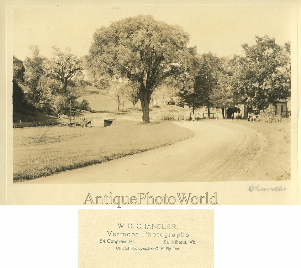 Vermont children on country road antique art photo by W. D. Chandler