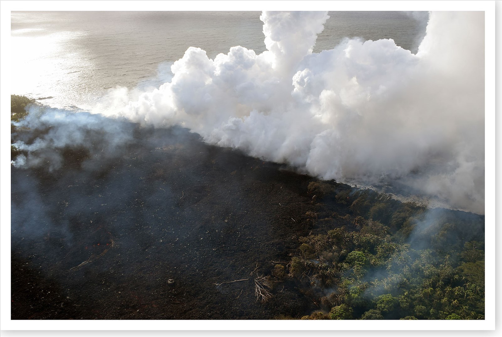 Fissure 20 Lava Entering Pacific Kilauea Volcano Hawaii 2018 Silver Halide Photo