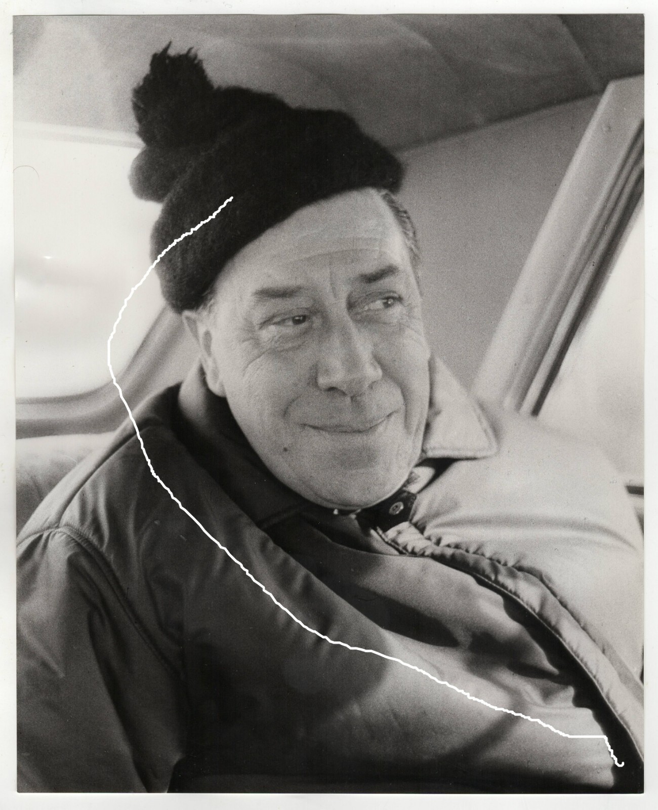 30×24 Vintage Archive Photo 1966 Fernandel in Megeve Don Camillo Interphoto Milano